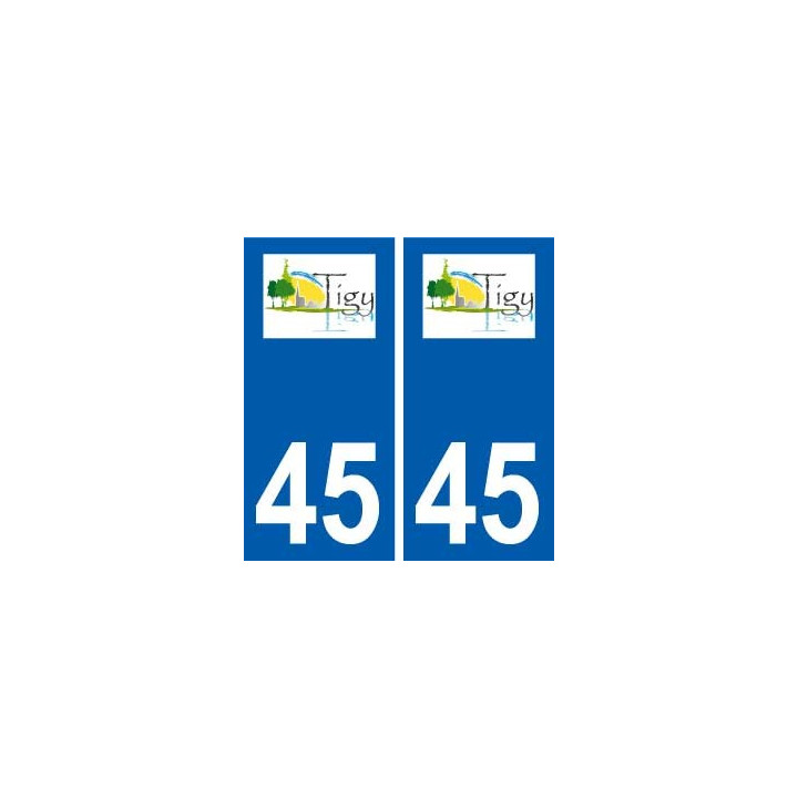 45 Tigy logo ville autocollant plaque stickers