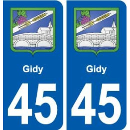 45 Gidy blason ville autocollant plaque stickers