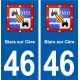 46 Biars-sur-Cère blason autocollant plaque stickers ville