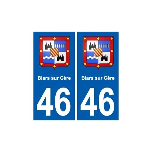 46 Biars-sur-Cère blason autocollant plaque stickers ville