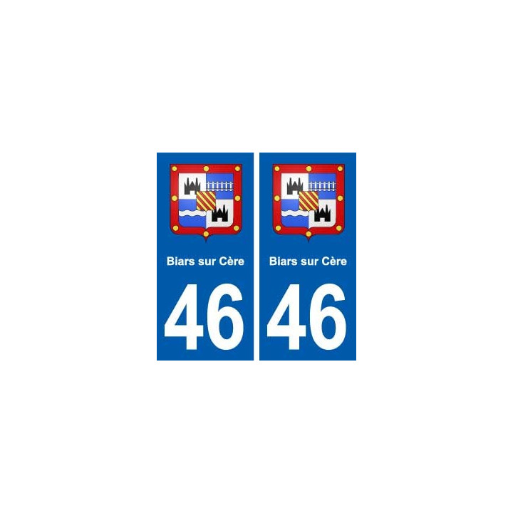 46 Biars-sur-Cère blason autocollant plaque stickers ville