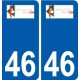 46 Biars-sur-Cère logo autocollant plaque stickers ville