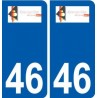 46 Biars-sur-Cère logo autocollant plaque stickers ville