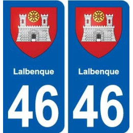 46 Lalbenque blason autocollant plaque stickers ville