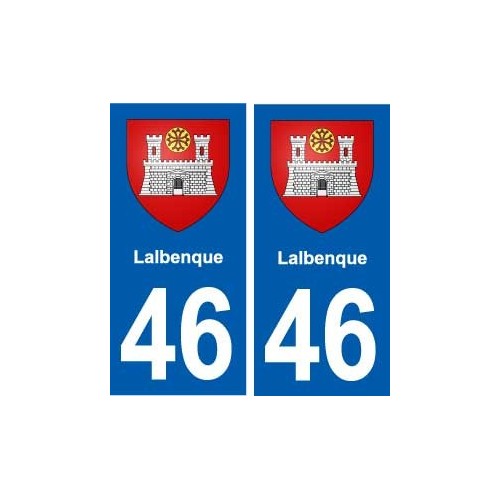 46 Lalbenque blason autocollant plaque stickers ville