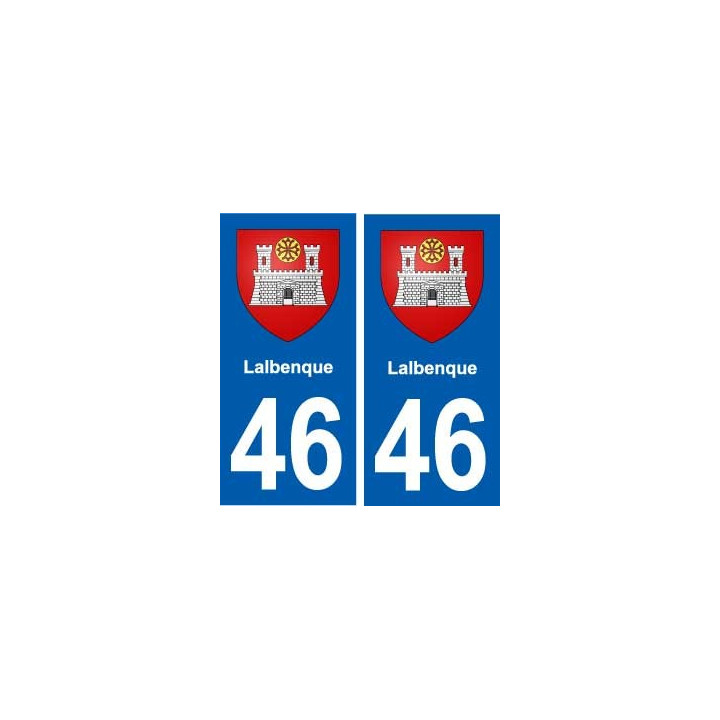 46 Lalbenque blason autocollant plaque stickers ville