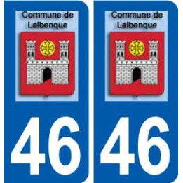 46 Lalbenque logo autocollant plaque stickers ville