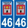 46 Lalbenque logo autocollant plaque stickers ville