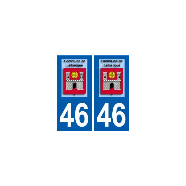 46 Lalbenque logo autocollant plaque stickers ville