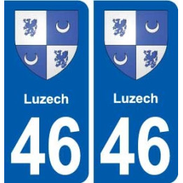 46 Luzech blason autocollant plaque stickers ville