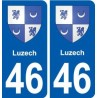 46 Luzech blason autocollant plaque stickers ville