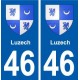 46 Luzech blason autocollant plaque stickers ville