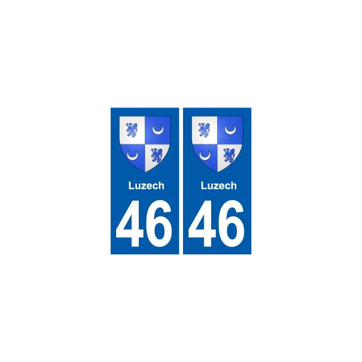 46 Luzech blason autocollant plaque stickers ville