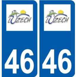 46 Luzech logo autocollant plaque stickers ville