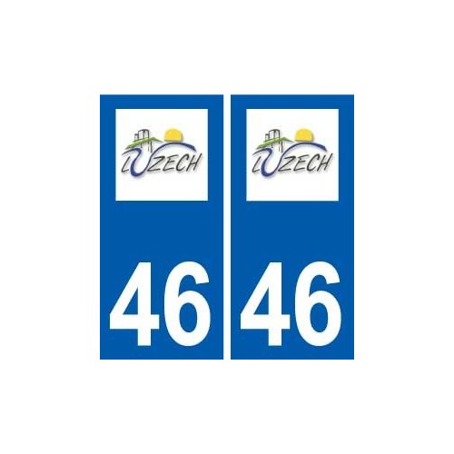 46 Luzech logo autocollant plaque stickers ville