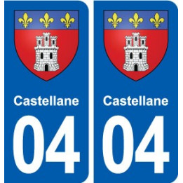 04 Castellane blason ville autocollant plaque stickers