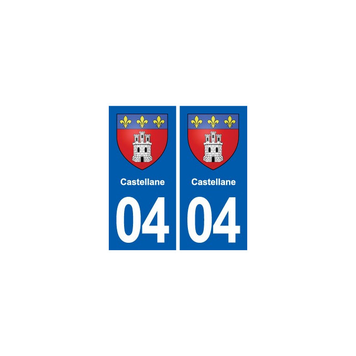 04 Castellane blason ville autocollant plaque stickers
