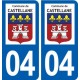 04 Castellane logo ville autocollant plaque stickers