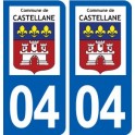 04 Castellane logo ville autocollant plaque stickers