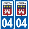 04 Castellane logo ville autocollant plaque stickers