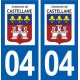 04 Castellane logo ville autocollant plaque stickers