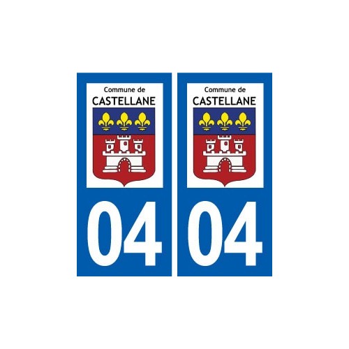 04 Castellane logo ville autocollant plaque stickers