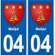 04 Malijai blason ville autocollant plaque stickers