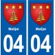 04 Malijai blason ville autocollant plaque stickers