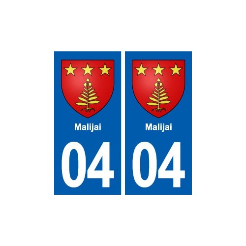 04 Malijai blason ville autocollant plaque stickers