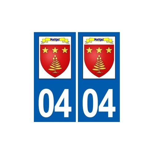 04 Malijai logo ville autocollant plaque stickers
