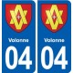 04 Volonne blason ville autocollant plaque stickers