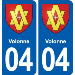04 Volonne blason ville autocollant plaque stickers