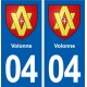 04 Volonne blason ville autocollant plaque stickers