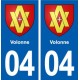 04 Volonne blason ville autocollant plaque stickers