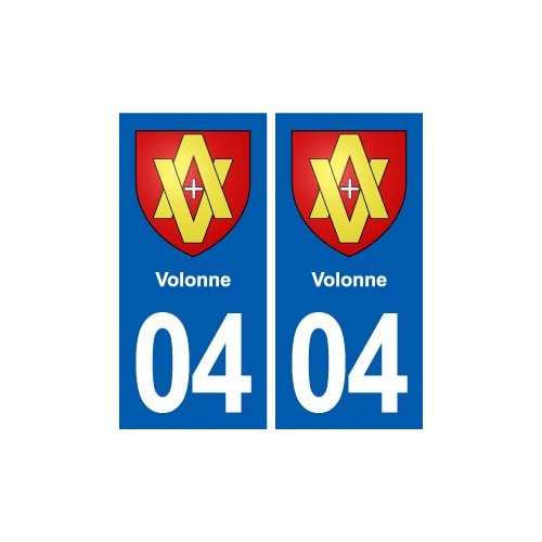 04 Volonne blason ville autocollant plaque stickers