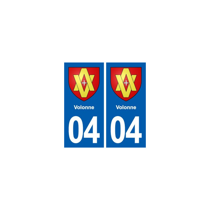 04 Volonne blason ville autocollant plaque stickers