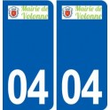 04 Volonne logo ville autocollant plaque stickers