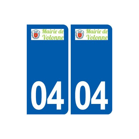 04 Volonne logo ville autocollant plaque stickers