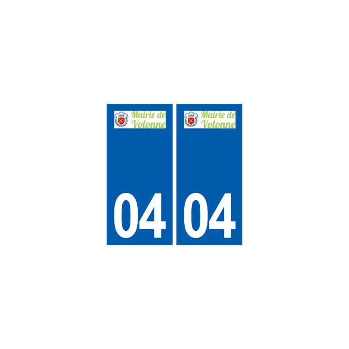 04 Volonne logo ville autocollant plaque stickers