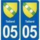 05 Tallard blason ville autocollant plaque stickers