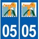 05 Tallard logo ville autocollant plaque stickers