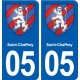 05 Saint-Chaffrey  blason ville autocollant plaque stickers