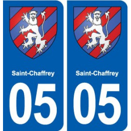 05 Saint-Chaffrey  blason ville autocollant plaque stickers