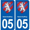 05 Saint-Chaffrey coat of arms, city sticker, plate sticker