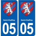 05 Saint-Chaffrey stemma, città adesivo, adesivo piastra