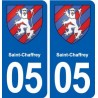 05 Saint-Chaffrey  blason ville autocollant plaque stickers