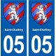 05 Saint-Chaffrey  blason ville autocollant plaque stickers