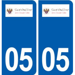 05 Saint-Chaffrey logo ville autocollant plaque stickers