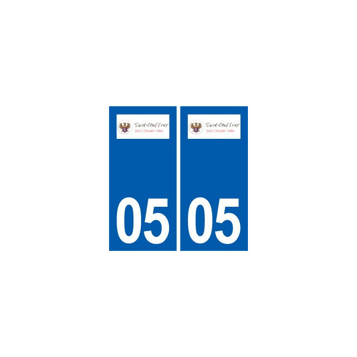05 Saint-Chaffrey logo ville autocollant plaque stickers