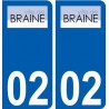 02 Braine logo ville autocollant plaque sticker